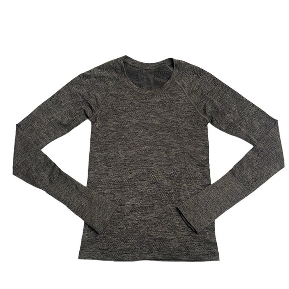 17. Lululemon Swiftly Tech Long Sleeve 2.0Variegated Mesh Camo Black/Grey Sage - Picture 1 of 5